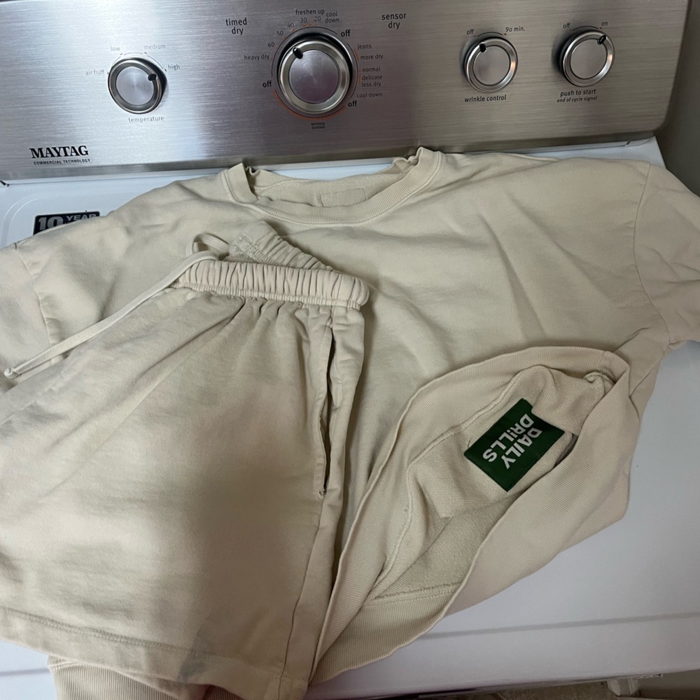 Daily Drills Beige Lounge Set